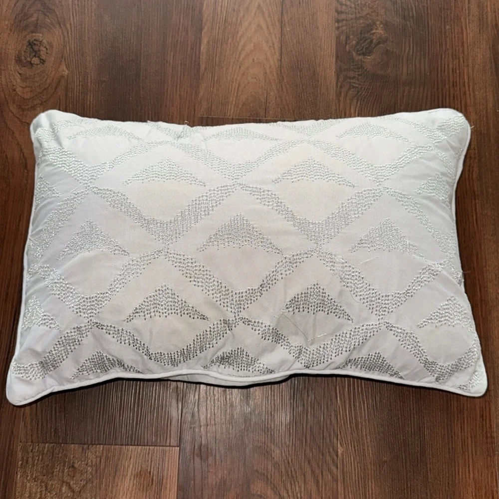 Accent Pillow Size 12 x 18 Color Light Grey Silver